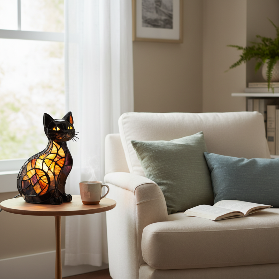Chat Radieux à Minuit